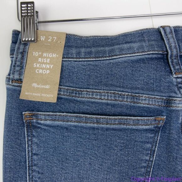 NEW Madewell 10" High-Rise Skinny Crop Jeans in Bradfield Wash, 27 - Picture 10 of 16